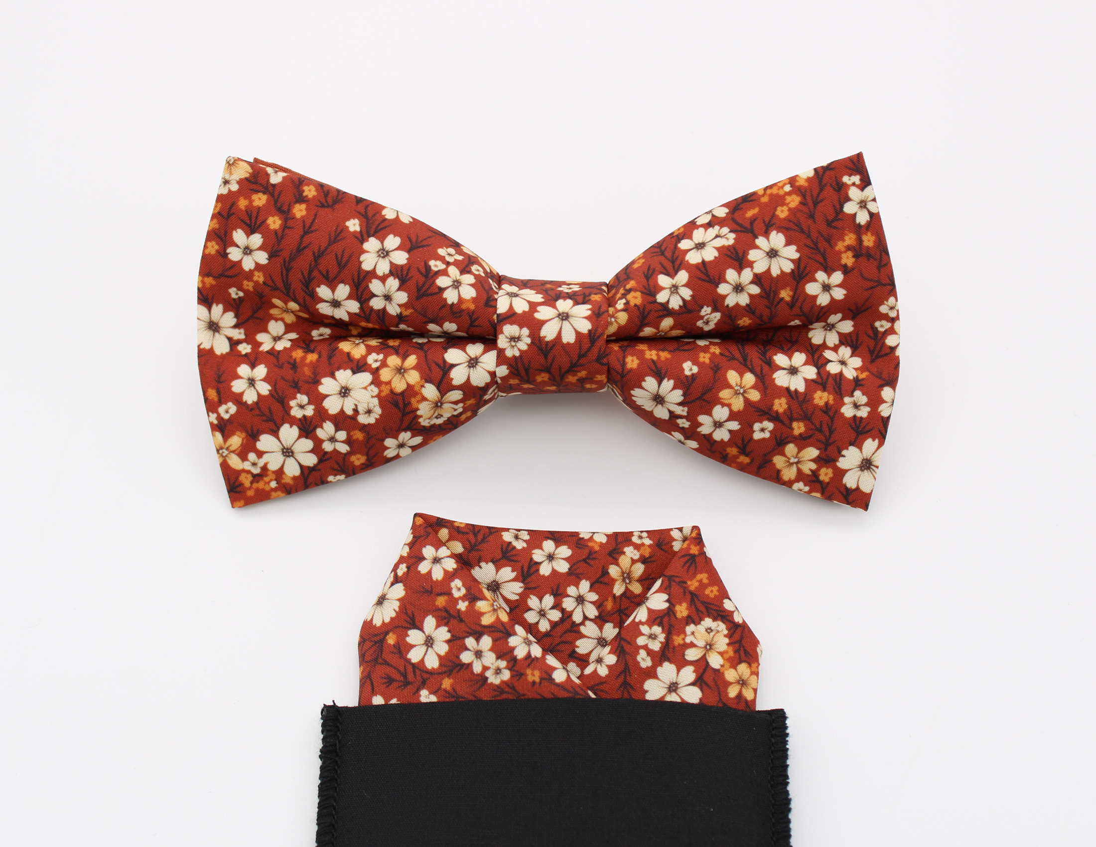 Rust Floral Bowtie - Image 3