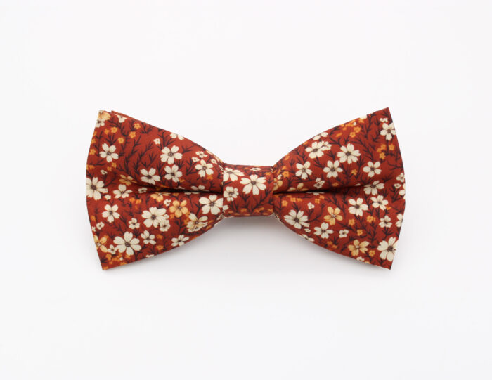 Rust Floral Bowtie