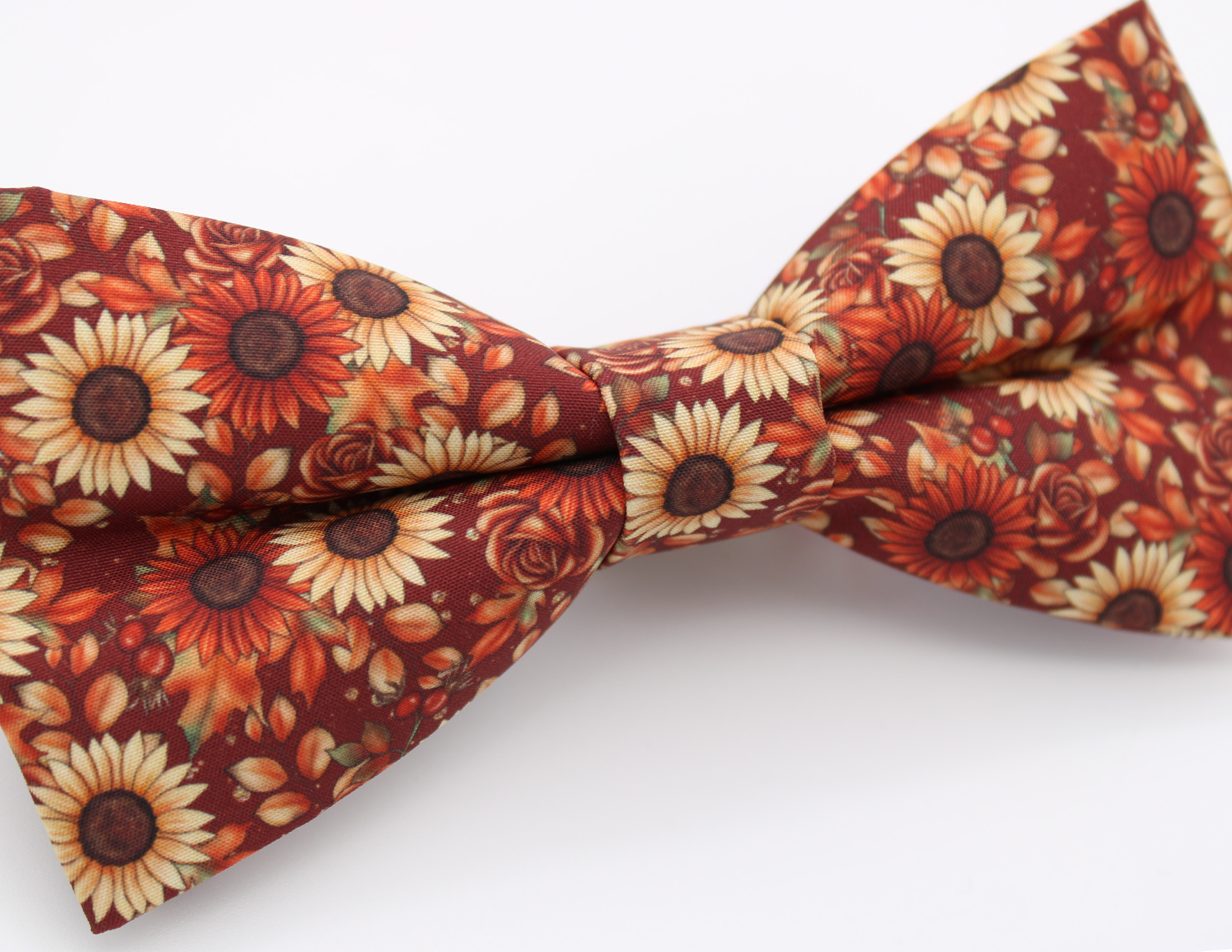 Rustic Sunflower Print Bowtie & Faux Pocket Square - Image 7