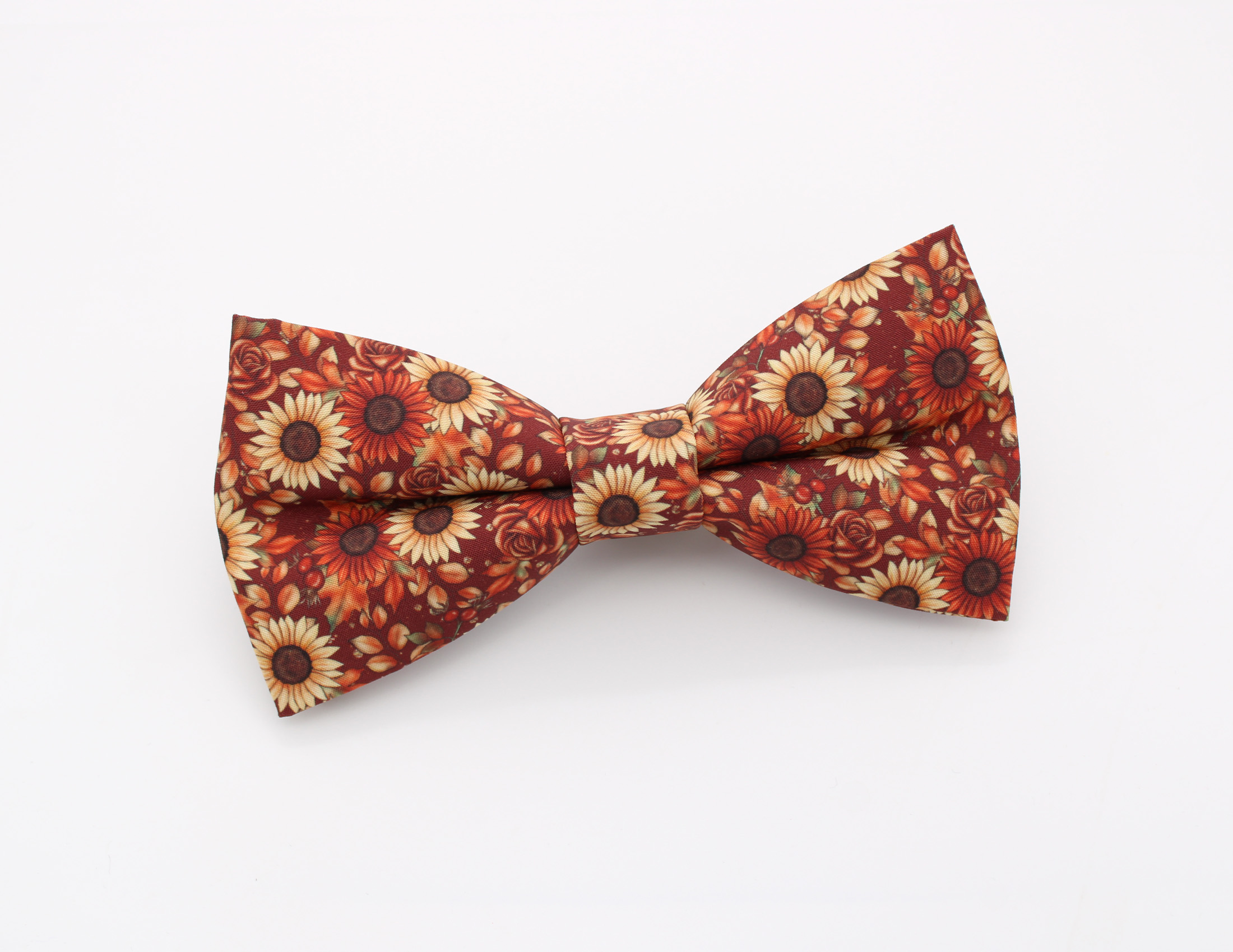 Rustic Sunflower Print Bowtie & Faux Pocket Square - Image 2