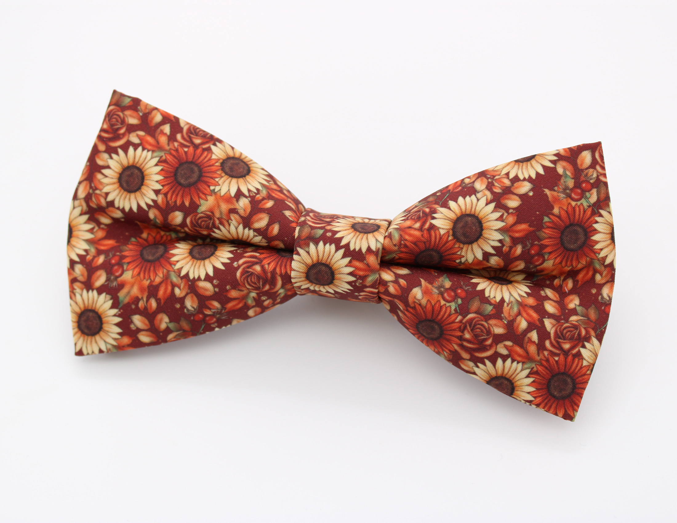 Rustic Sunflower Print Bowtie & Faux Pocket Square - Image 6