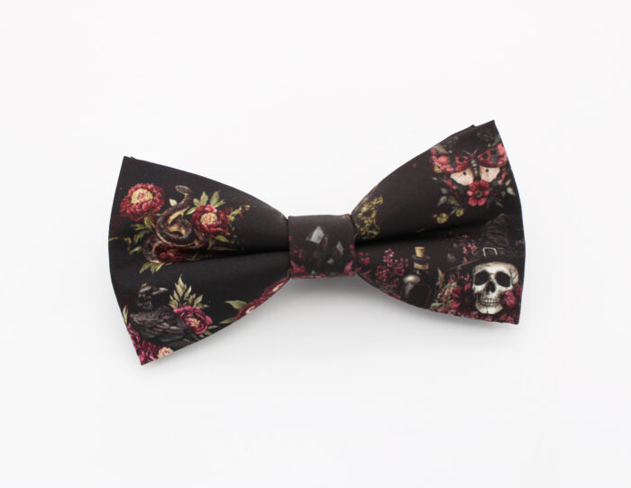Dark Gothic Floral Bowtie - Image 2