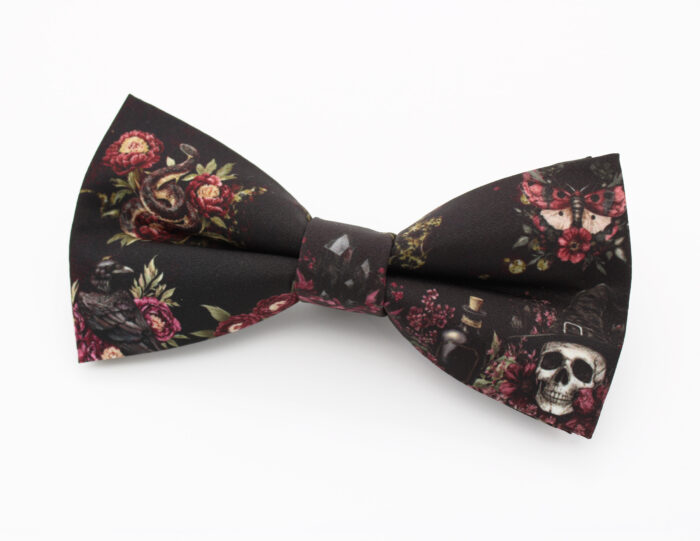 Dark Gothic Floral Bowtie - Image 6