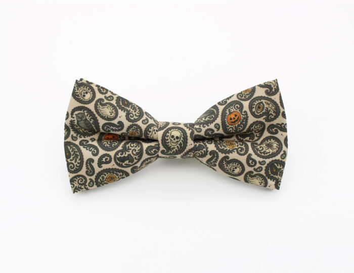Halloween Paisley Bowtie and Faux Pocket Square