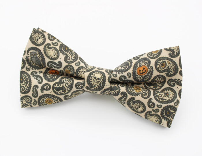 Halloween Paisley Bowtie and Faux Pocket Square - Image 4