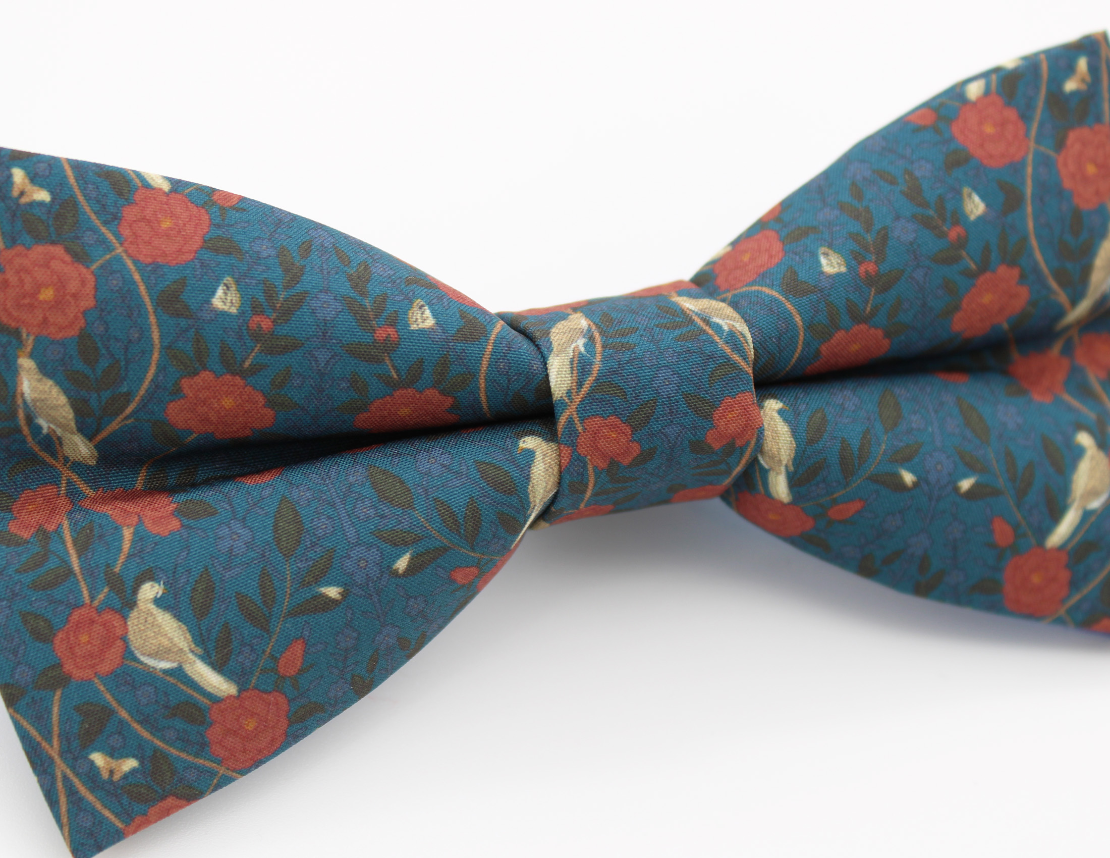 Vintage Teal Floral Bowtie - Image 4