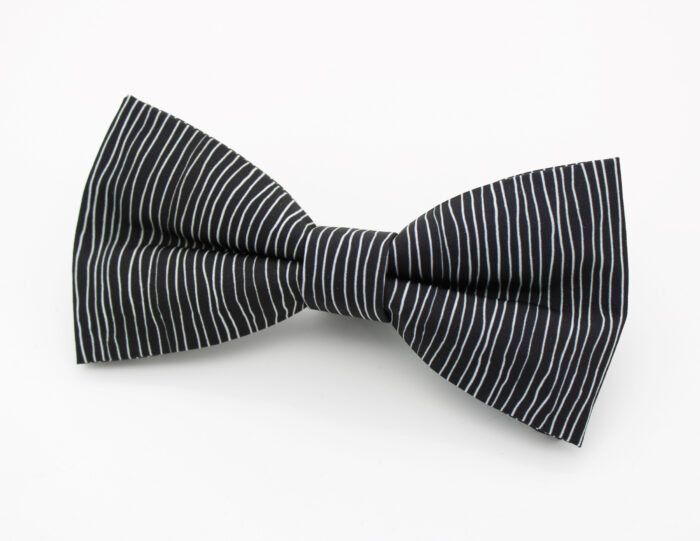 Black Pinstripe Halloween Bowtie - Image 3