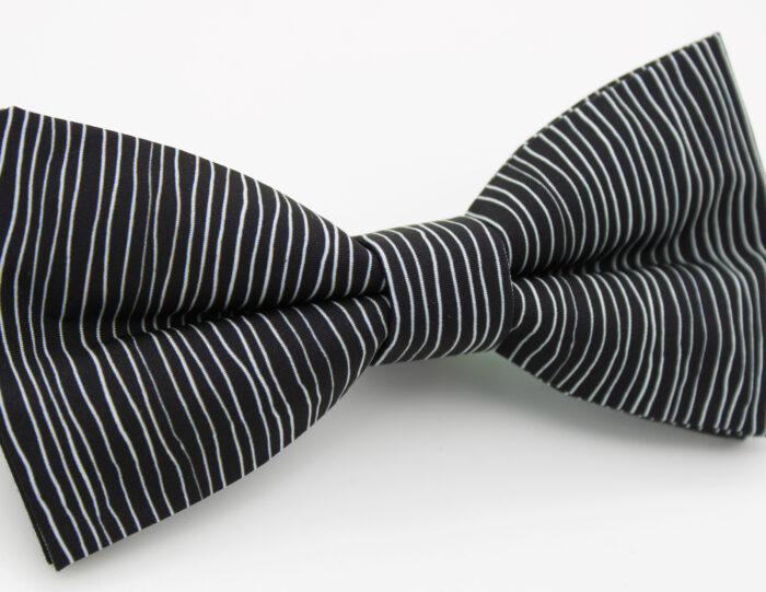 Black Pinstripe Halloween Bowtie - Image 4