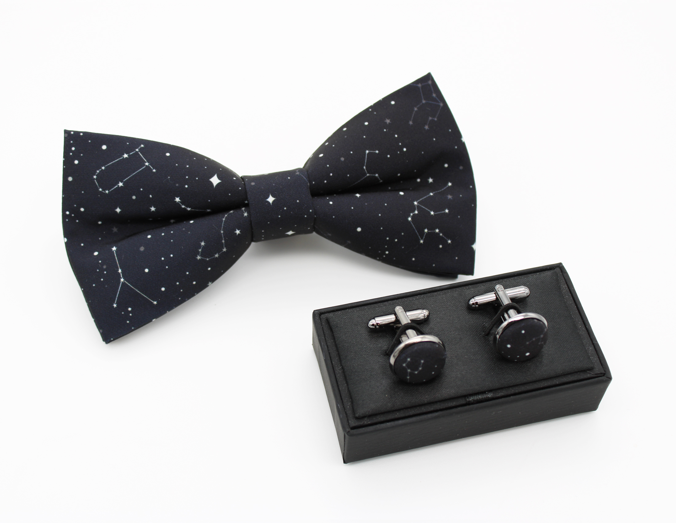 Constellation Print Bowtie & Cufflinks - Image 4