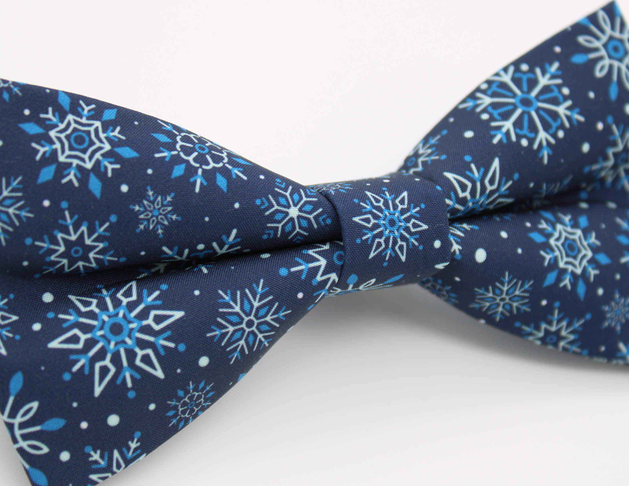 Navy Blue Snowflake Bowtie - Image 9