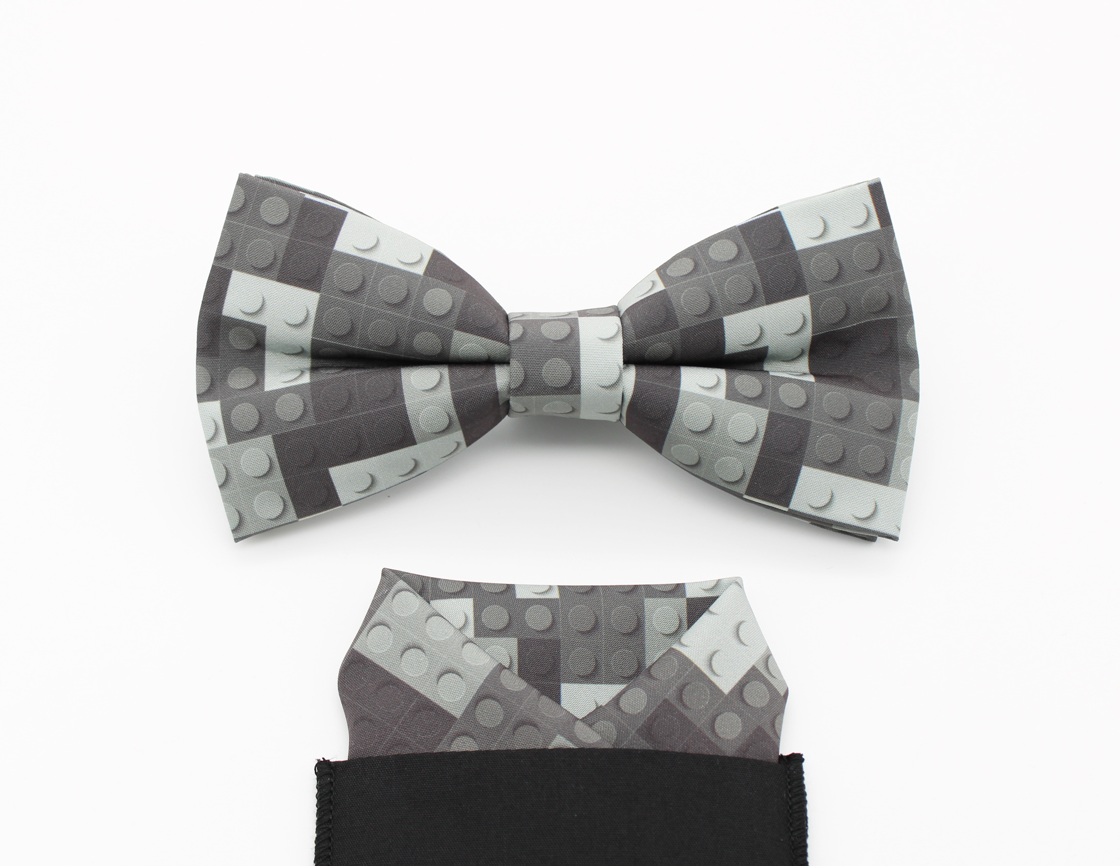 Brick Block Print Bowtie Set - Image 3
