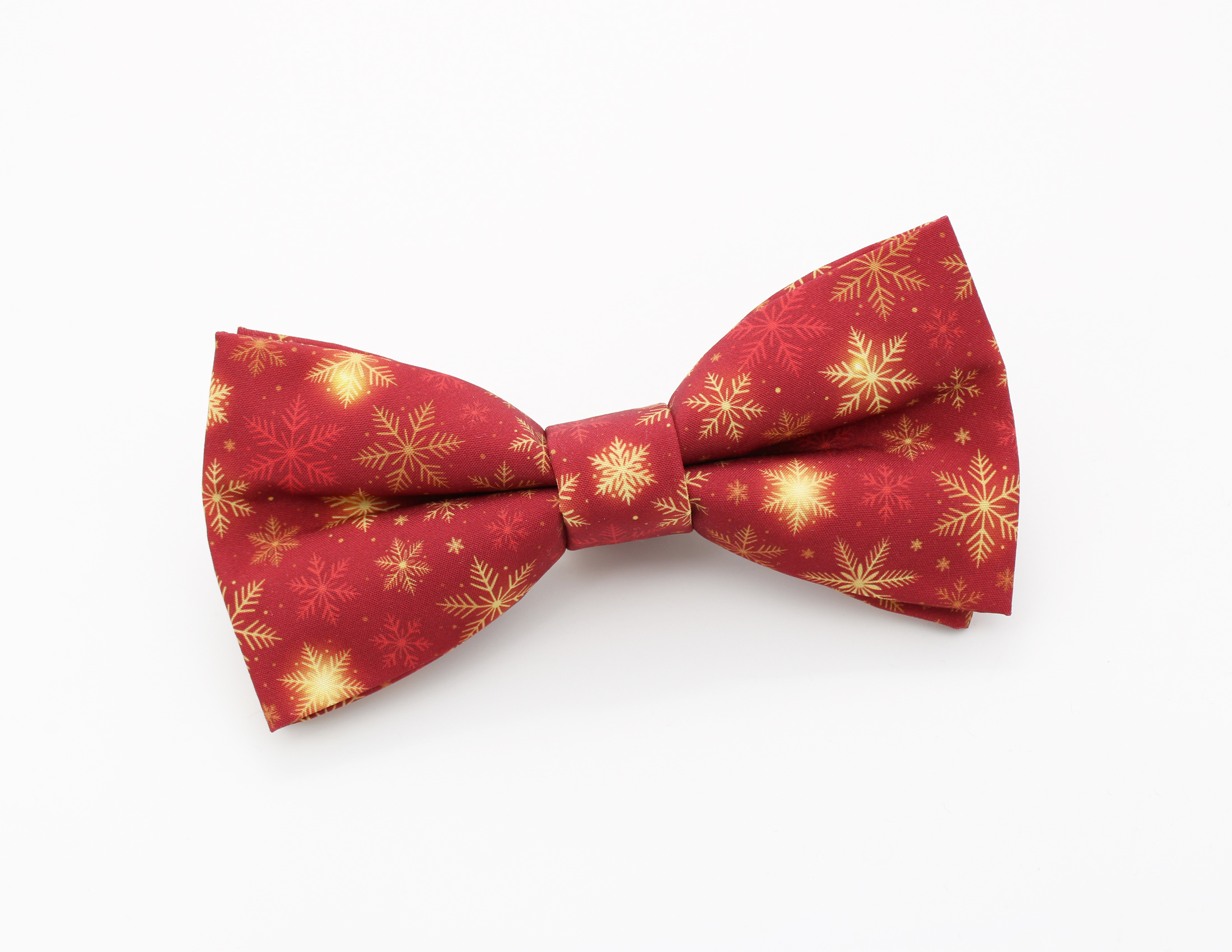 Red and Gold Snowflake Bowtie - Image 2