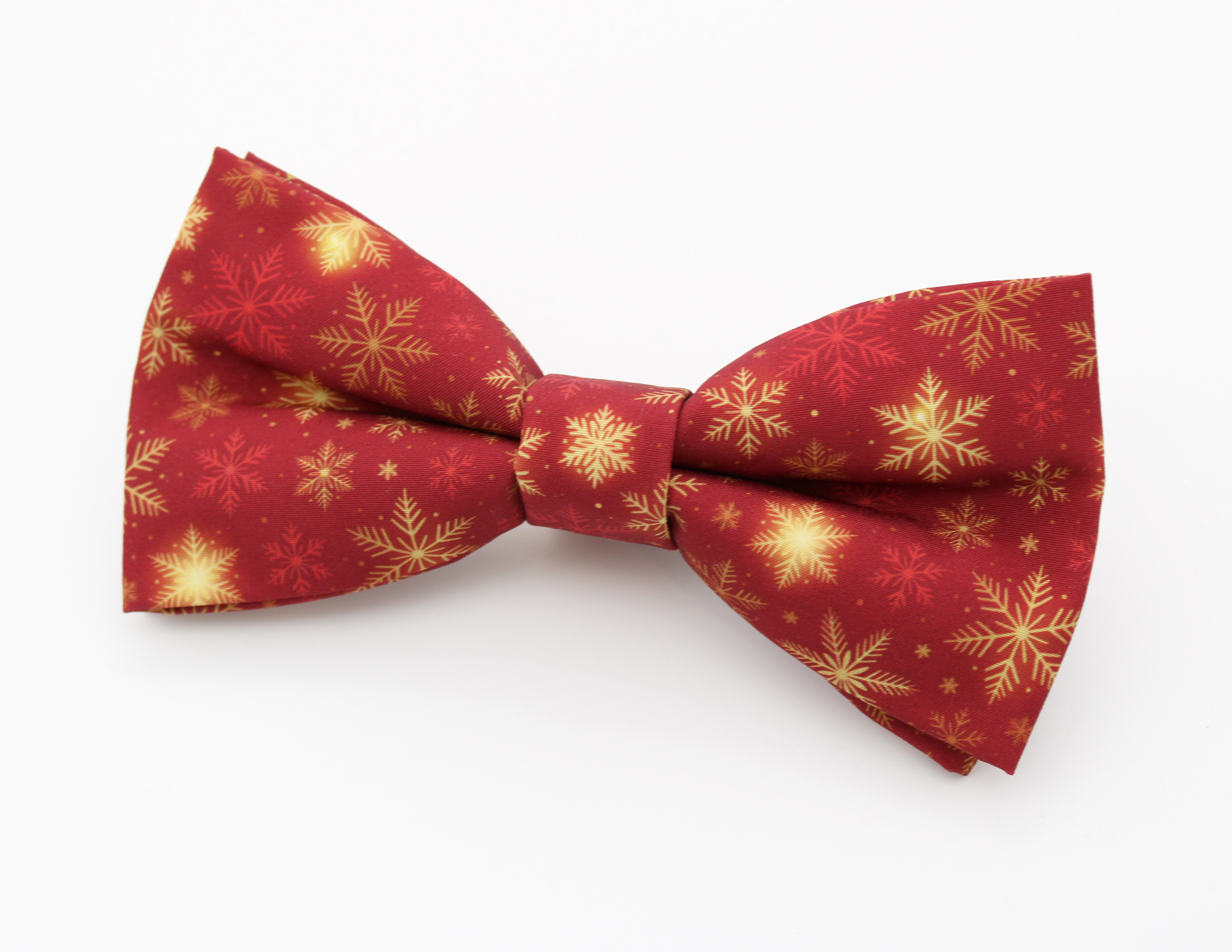 Red and Gold Snowflake Bowtie - Image 3