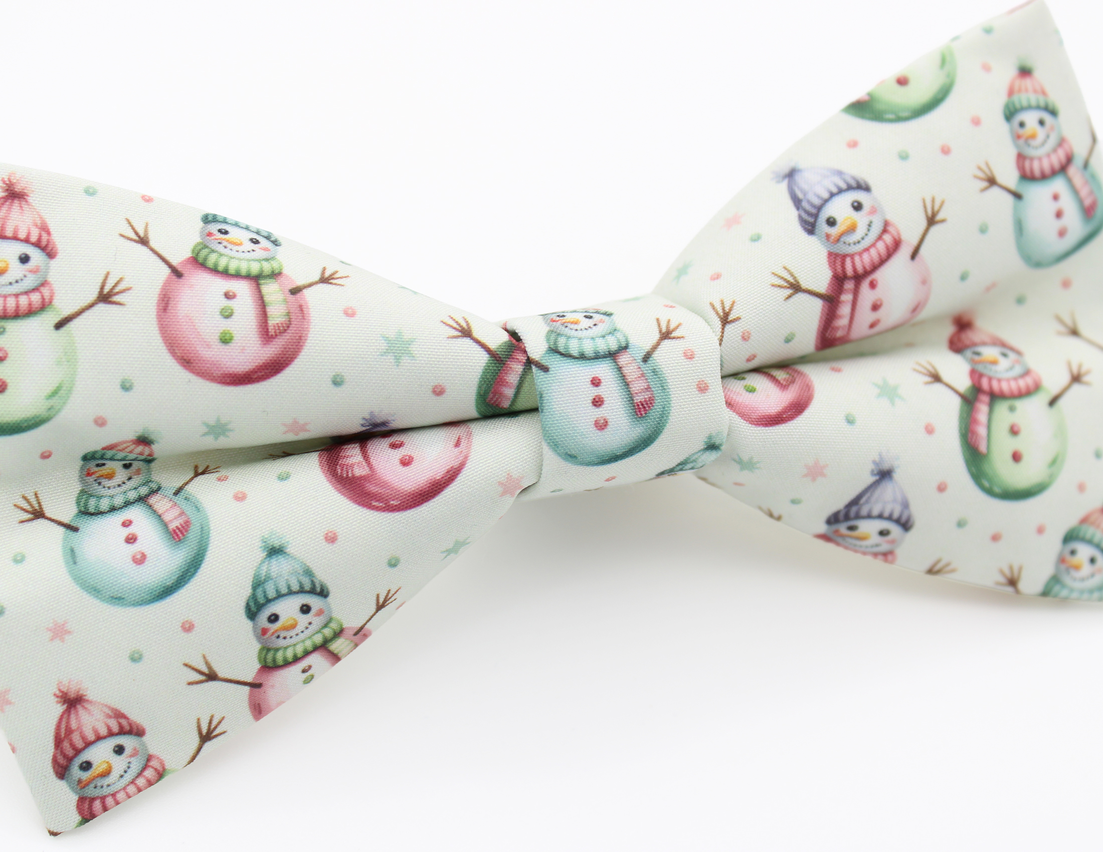 Pastel Snowman Print Bowtie - Image 4