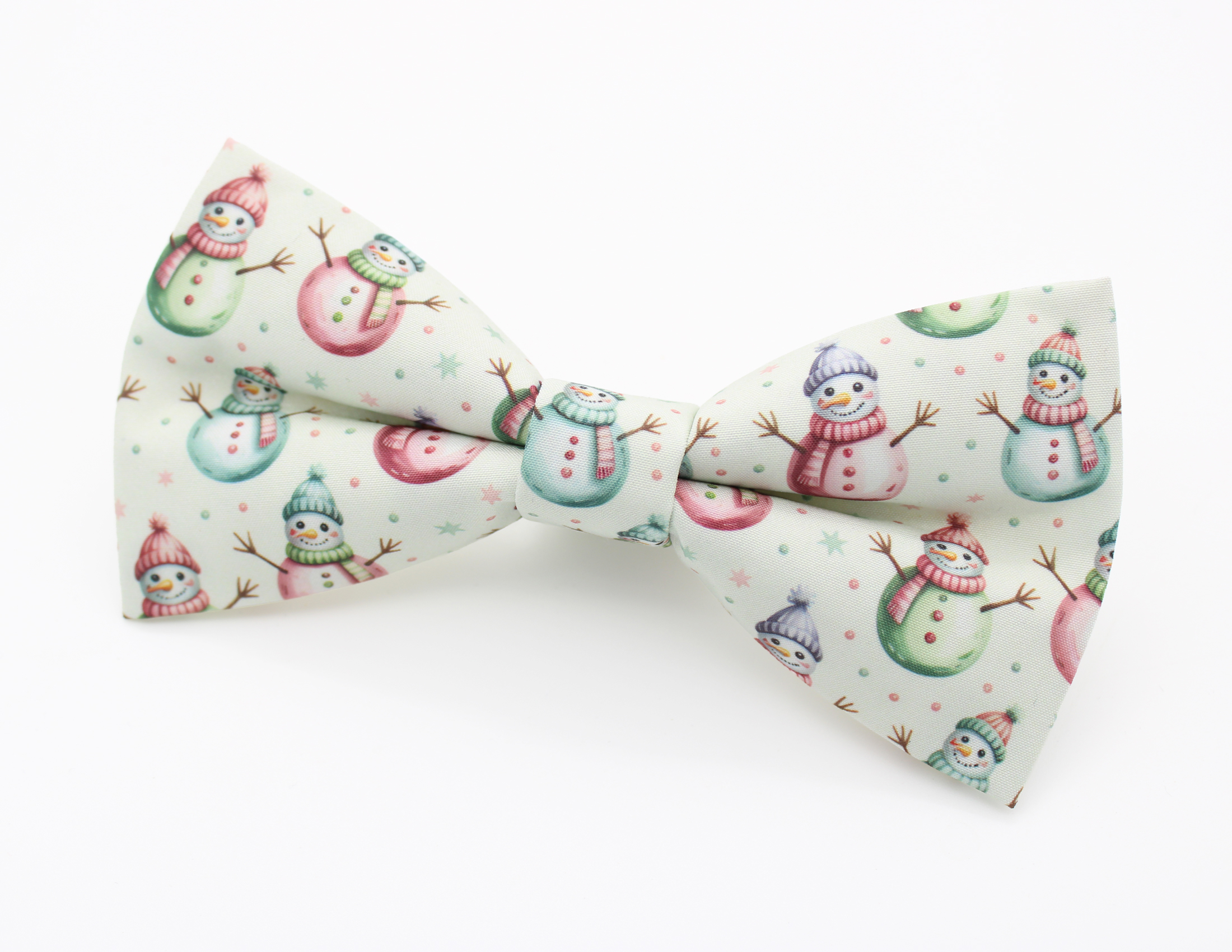 Pastel Snowman Print Bowtie - Image 3