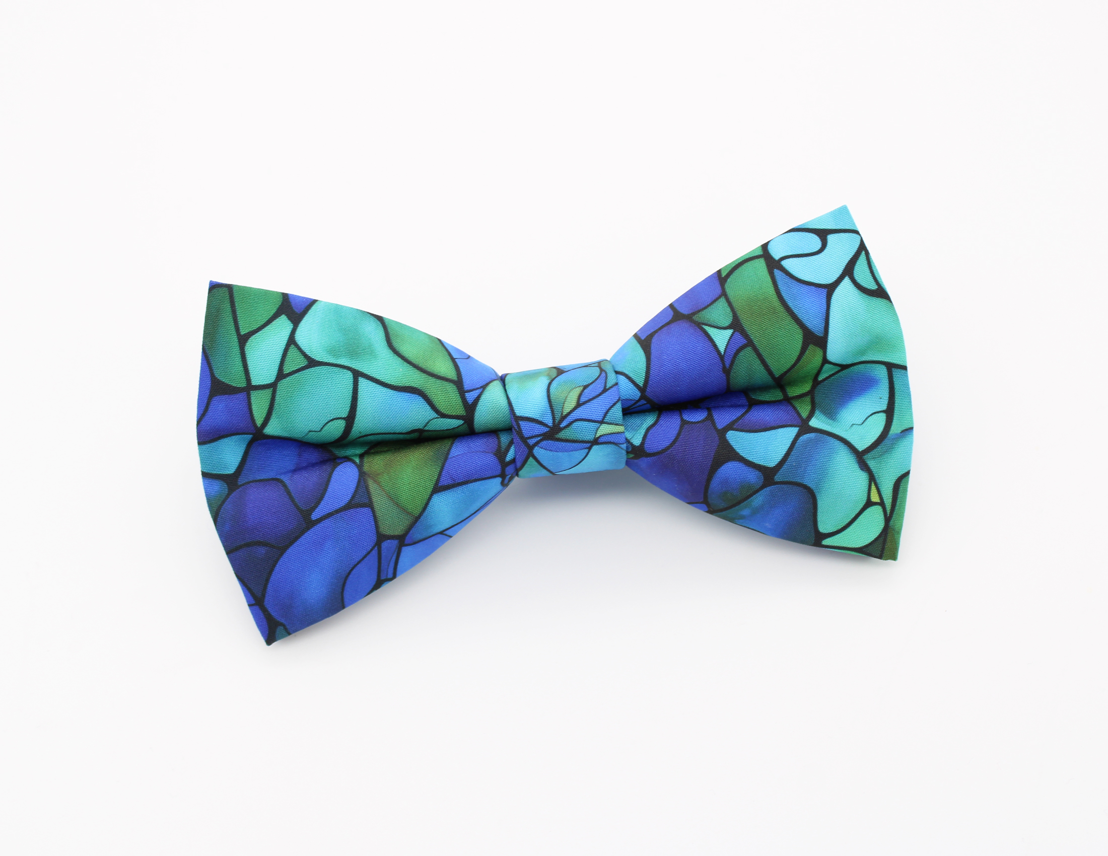 Blue Stained Glass Effect Bowtie - Image 2