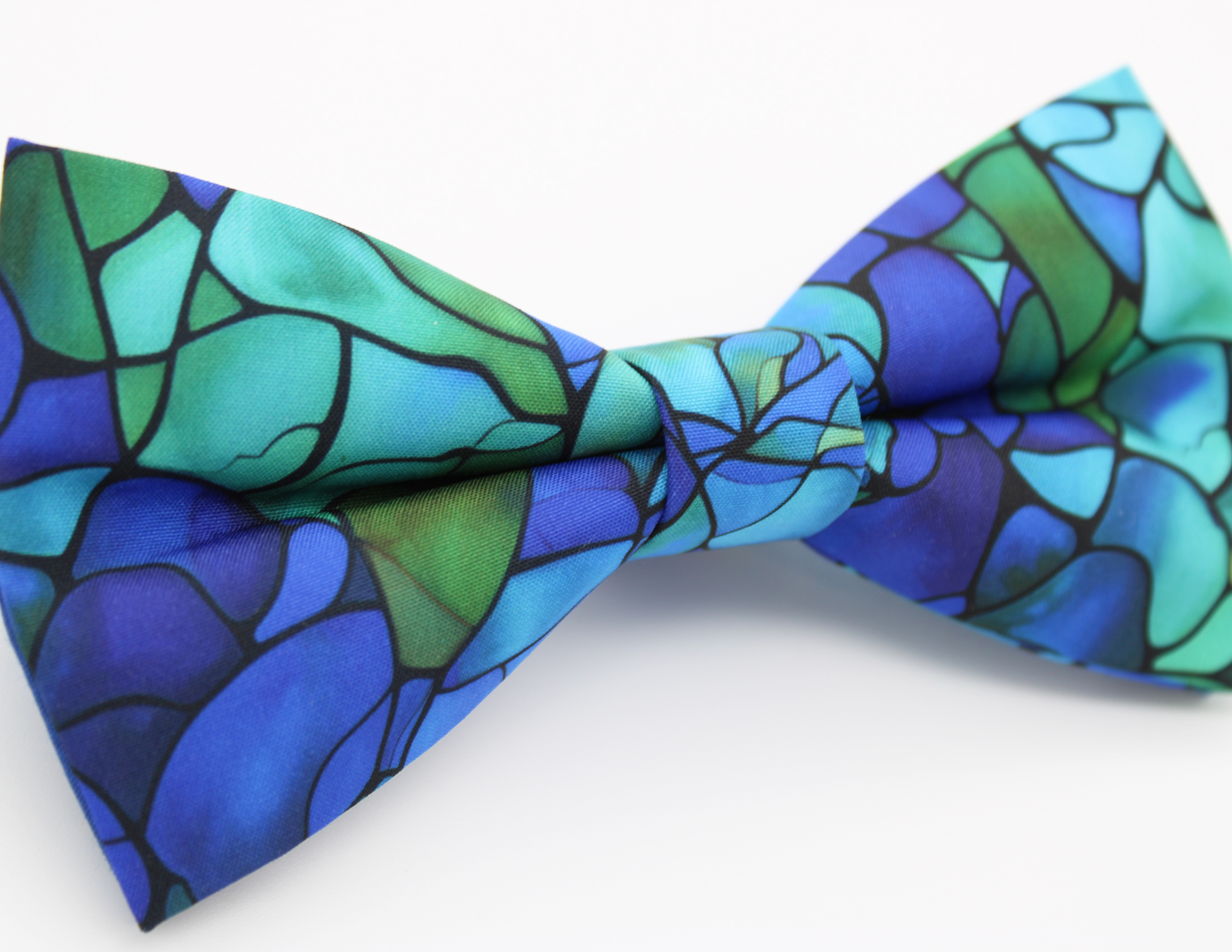 Blue Stained Glass Effect Bowtie - Image 4