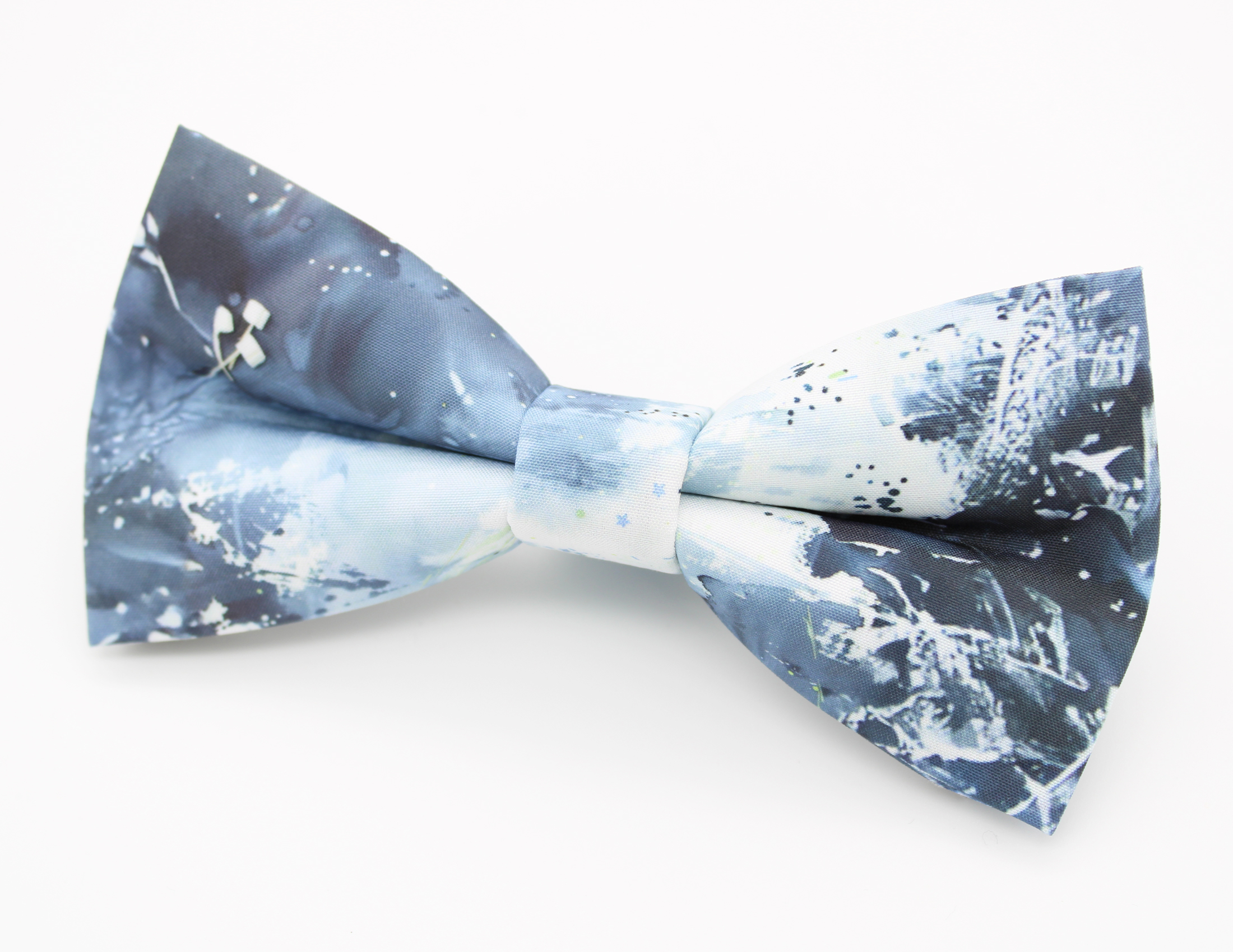 Grey Blue Abstract Bowtie - Image 7