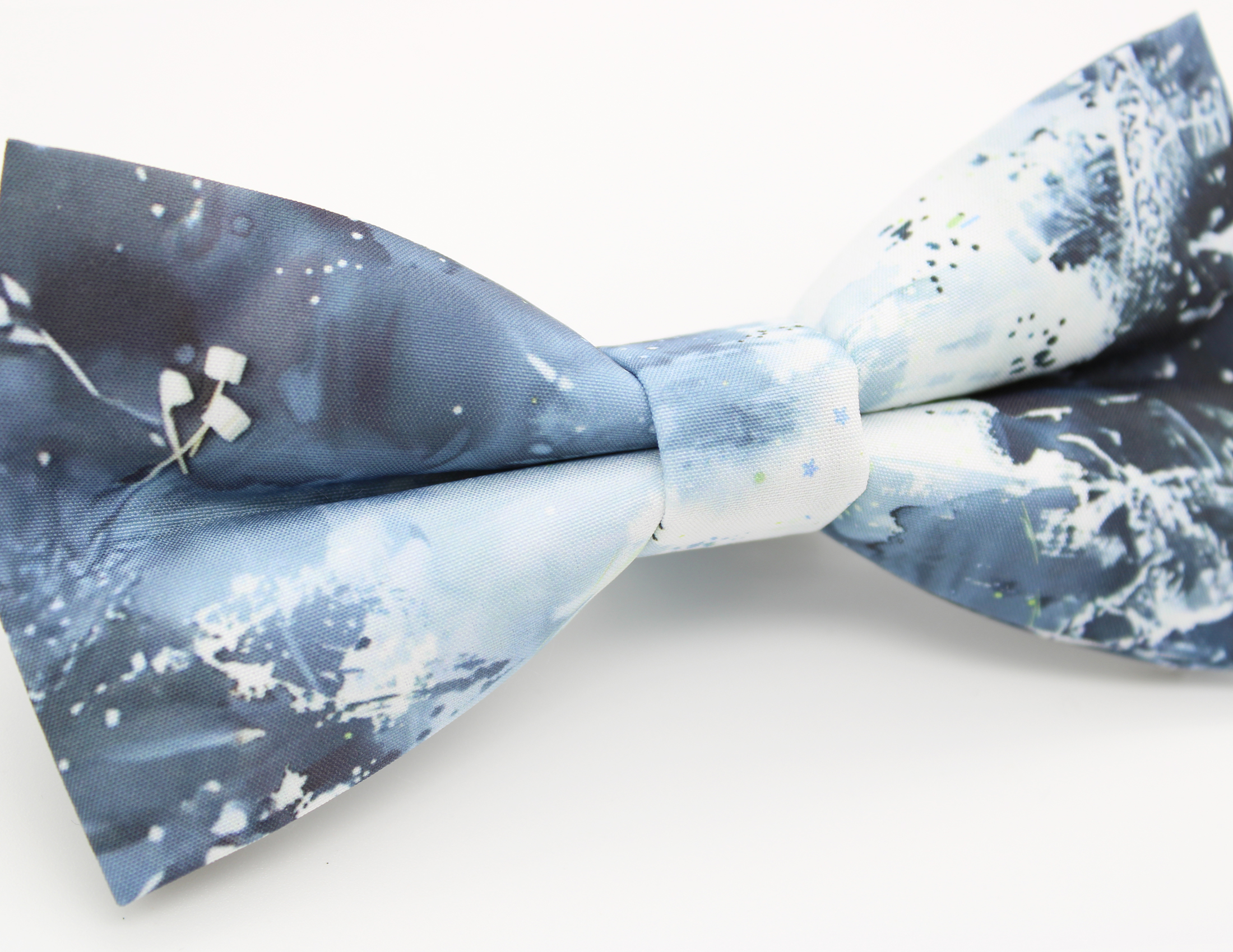 Grey Blue Abstract Bowtie - Image 6