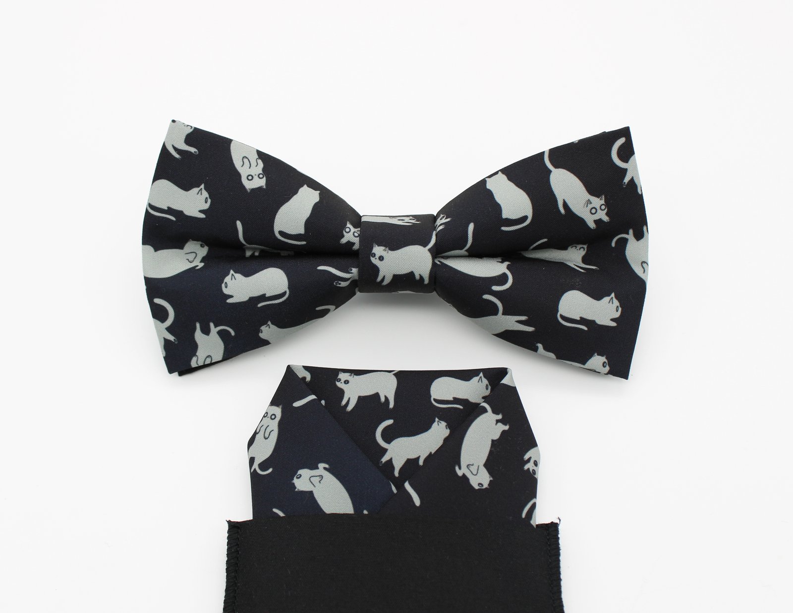 Black & Grey Cat Bowtie - Image 3