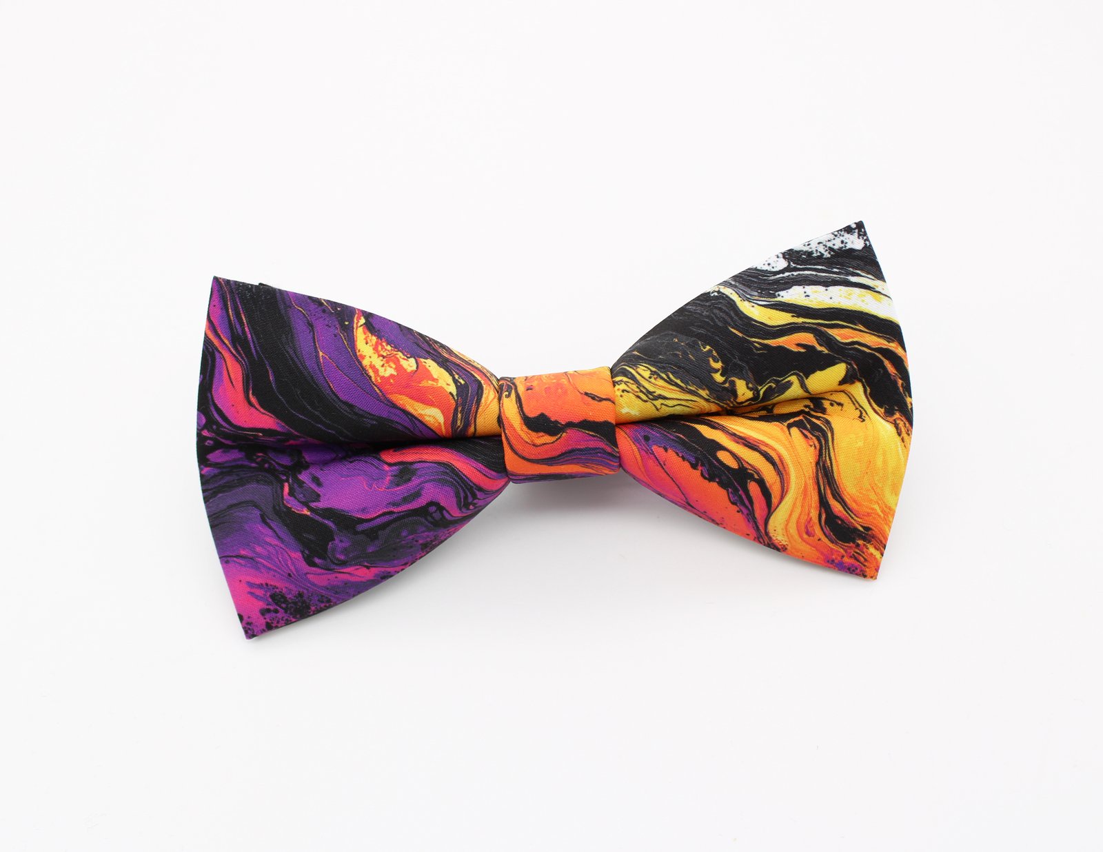 Vibrant Marbled Ink Patterned Bowtie - Image 2