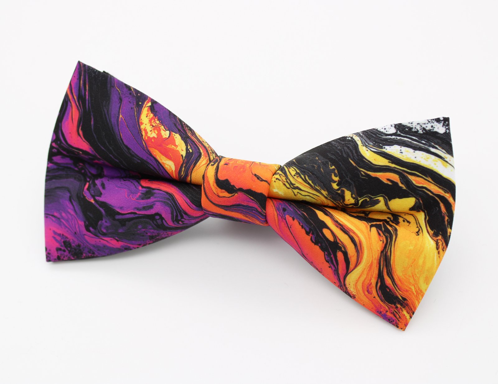 Vibrant Marbled Ink Patterned Bowtie - Image 3
