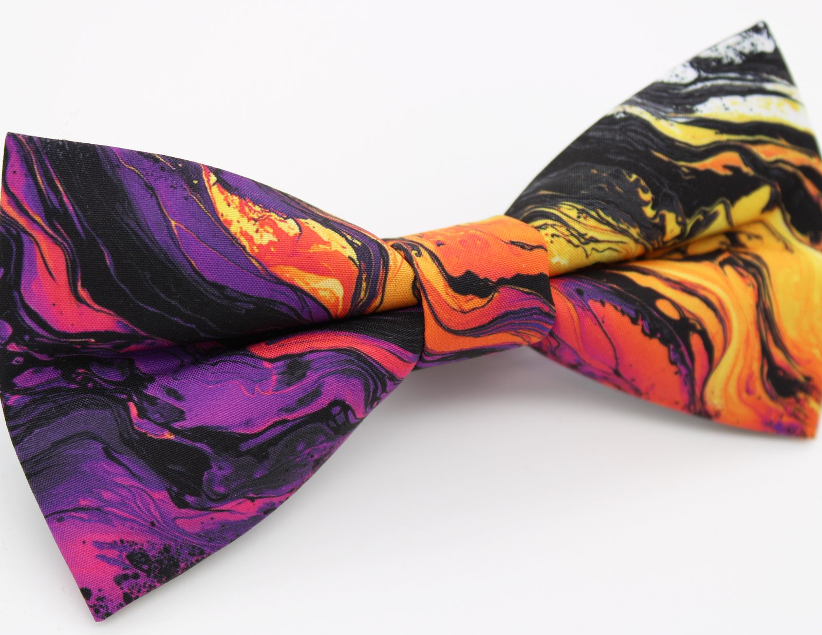 Vibrant Marbled Ink Patterned Bowtie - Image 4