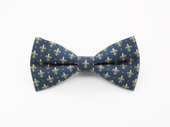 Navy Fleur-de-Lis Bowtie