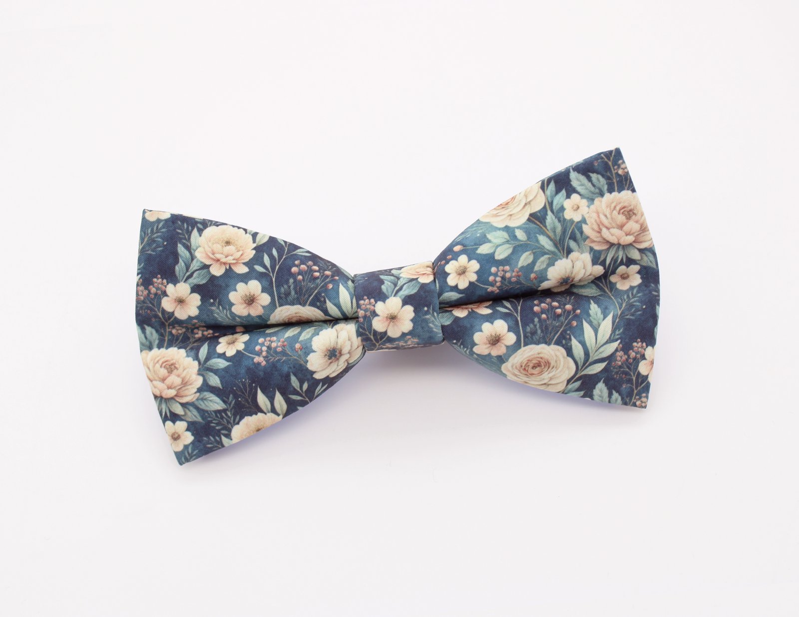 Dusty Blue Floral Bowtie - Image 2