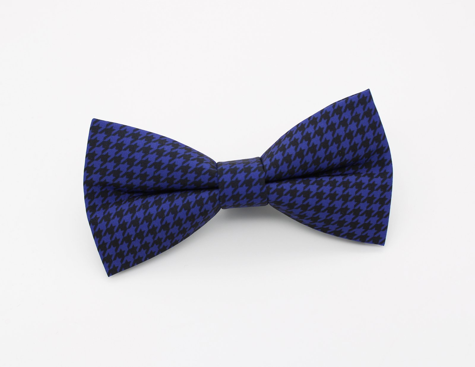 Royal Blue Houndstooth Bowtie - Image 2