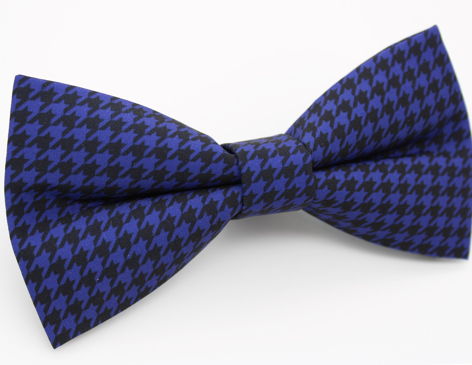 Royal Blue Houndstooth Bowtie - Image 9