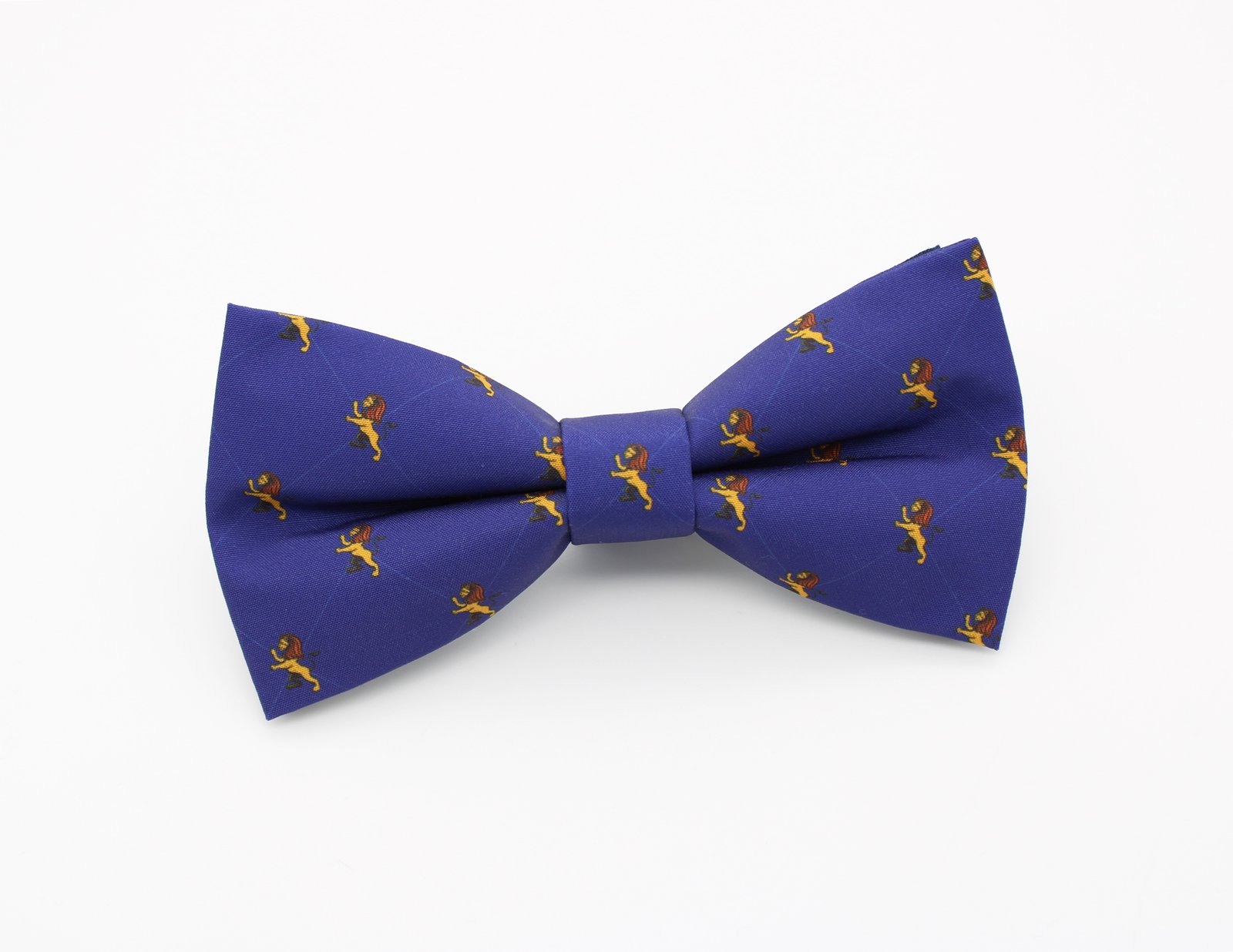 Navy Blue Lion Print Bowtie - Image 2