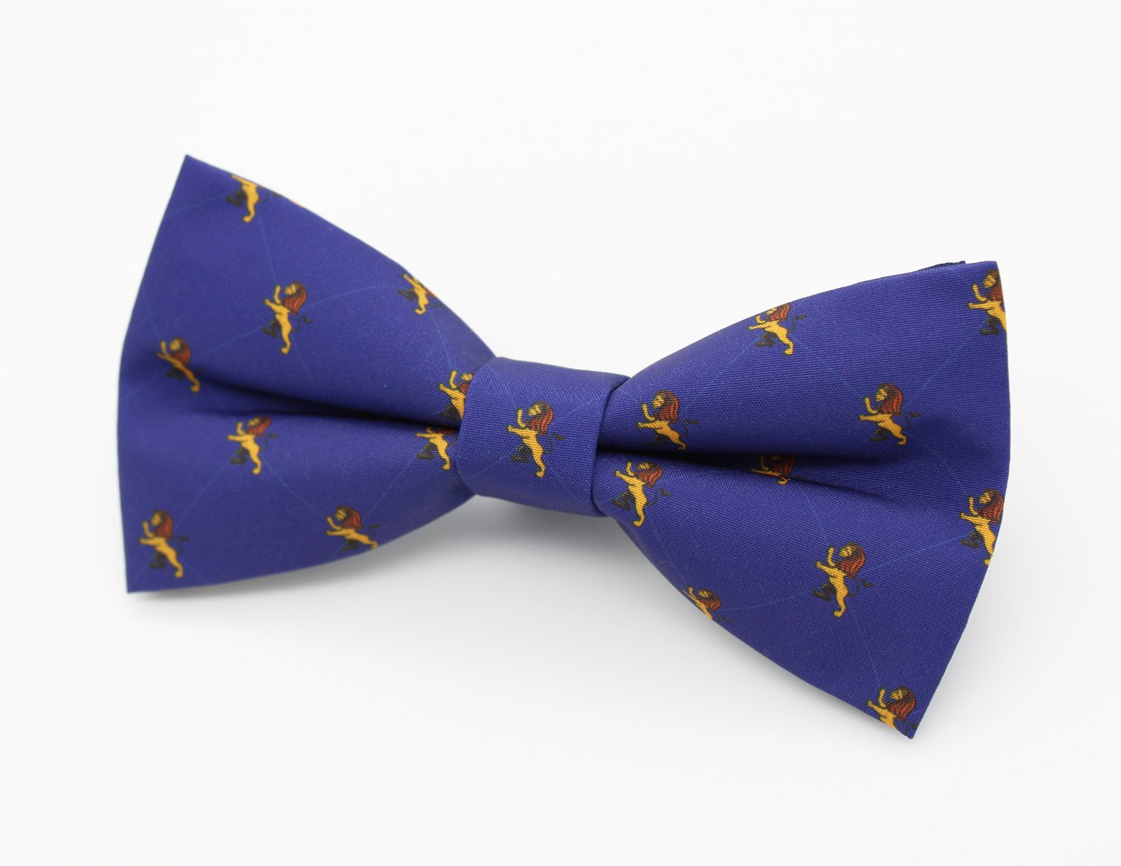 Navy Blue Lion Print Bowtie - Image 3