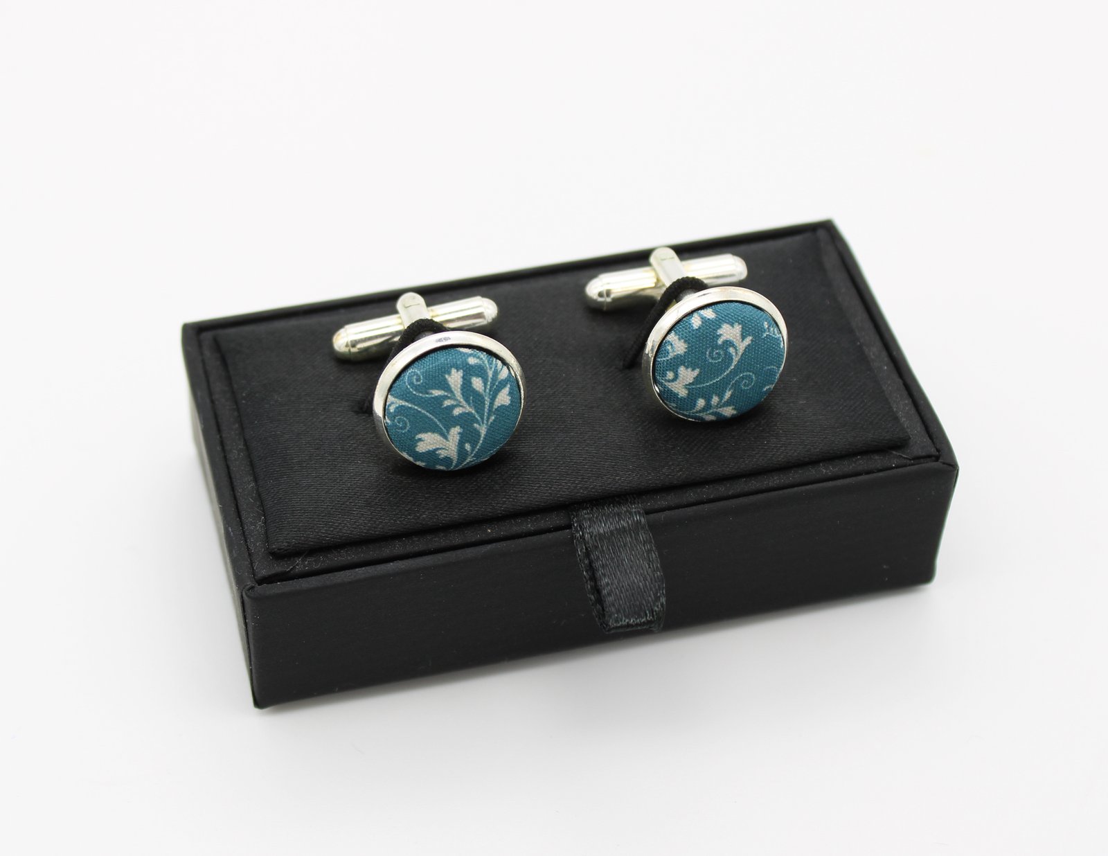 Dusty Teal Damask Bowtie - Image 3