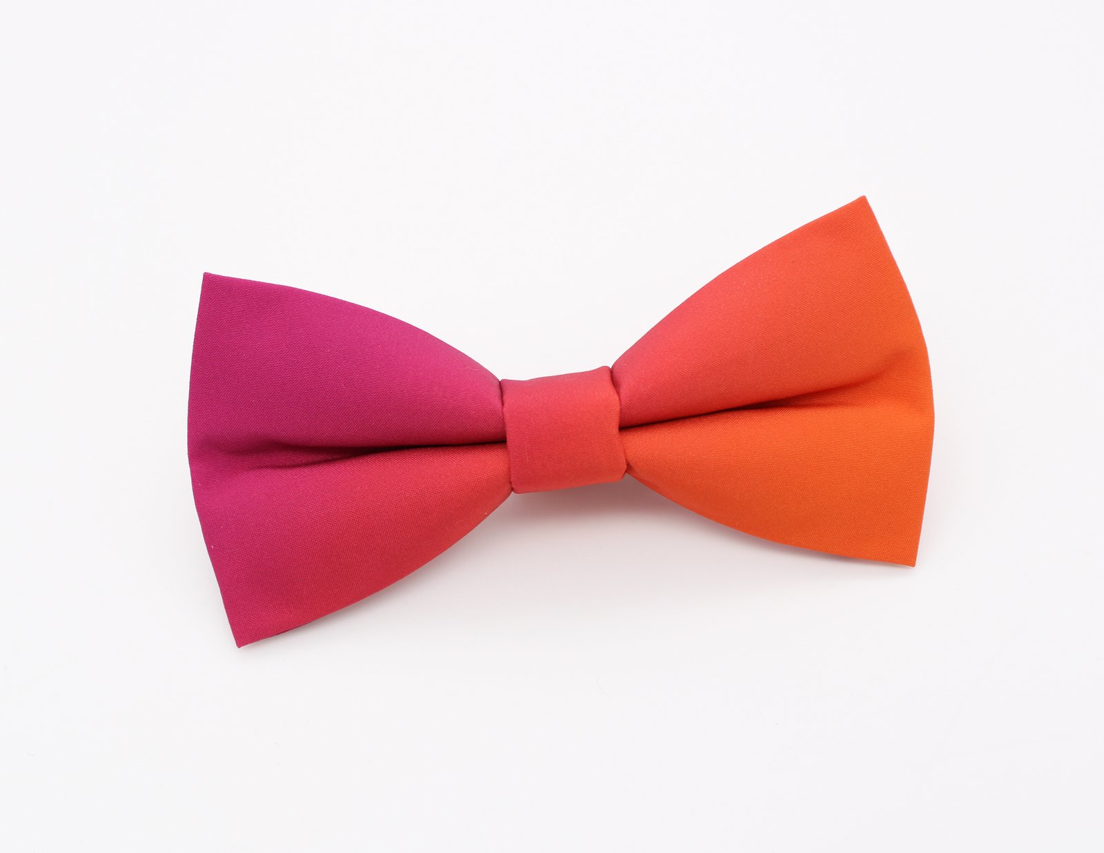 Berry Pink to Coral Orange Ombre Bowtie - Image 2