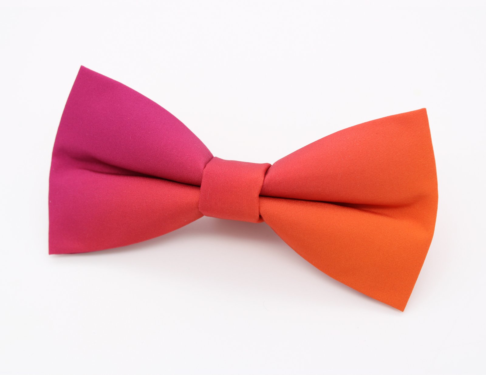 Berry Pink to Coral Orange Ombre Bowtie - Image 7