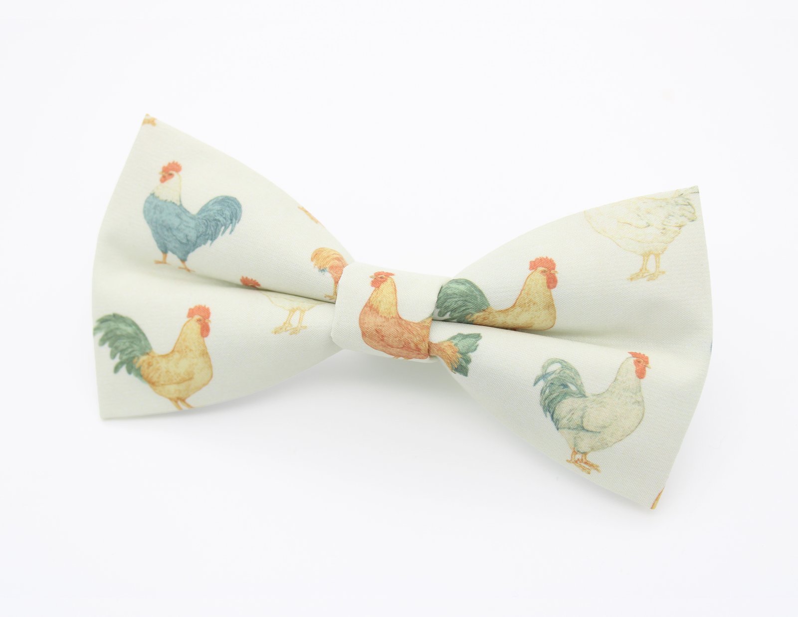 Cream Chicken Print Bowtie - Image 6