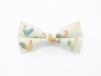 Cream Chicken Print Bowtie