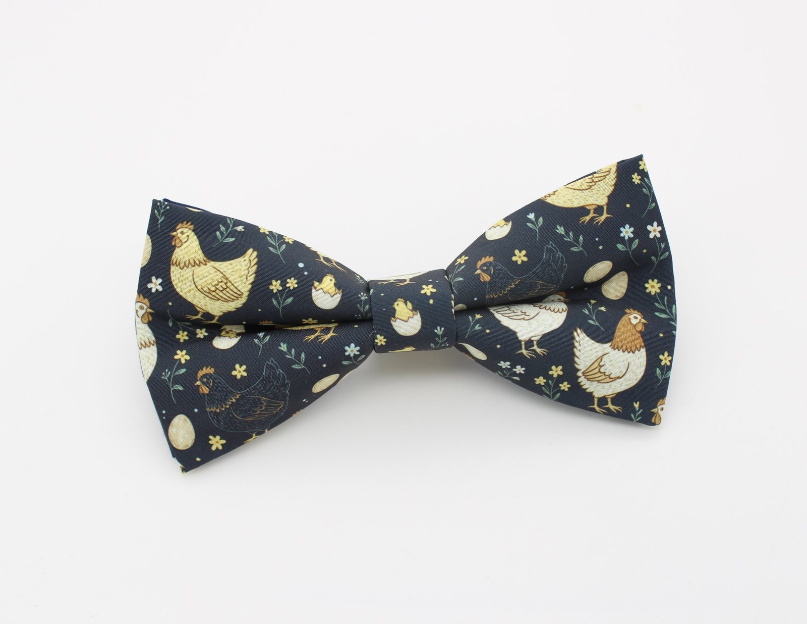 Navy Blue Chicken Print Bowtie - Image 2