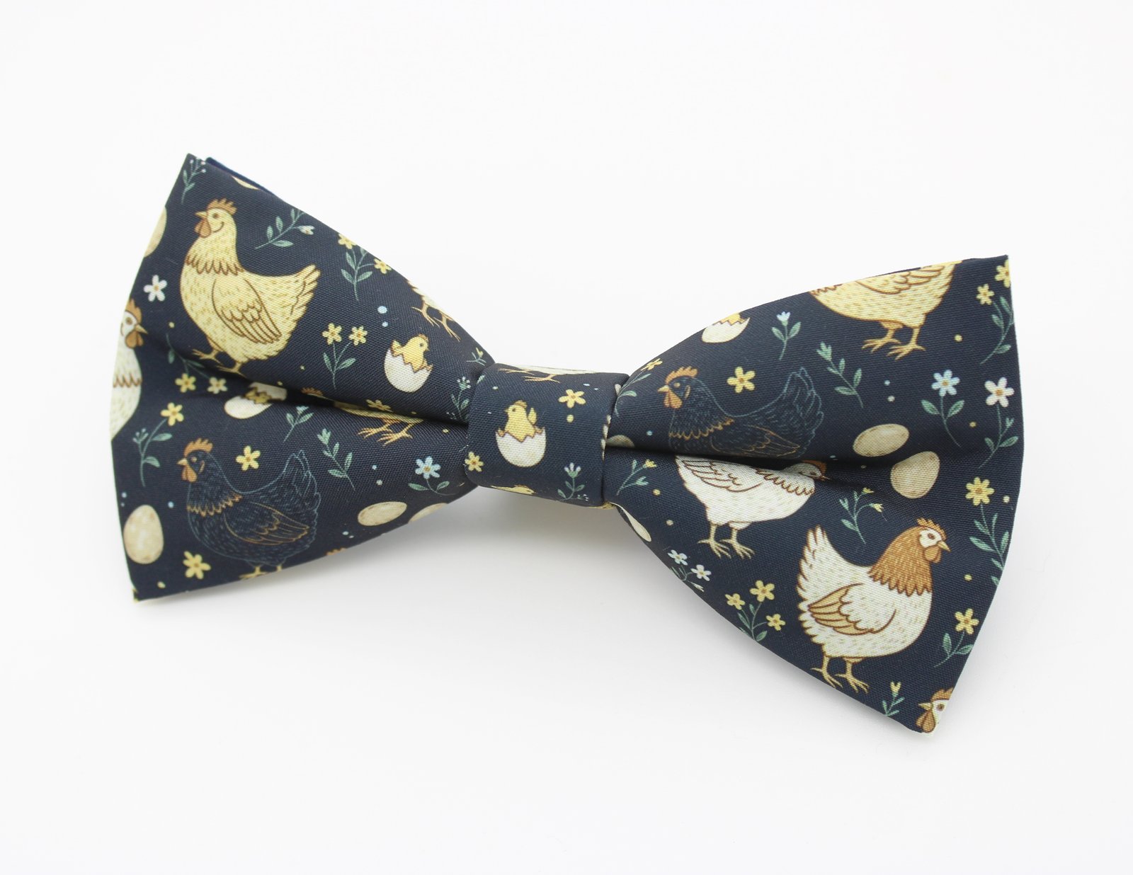Navy Blue Chicken Print Bowtie - Image 4
