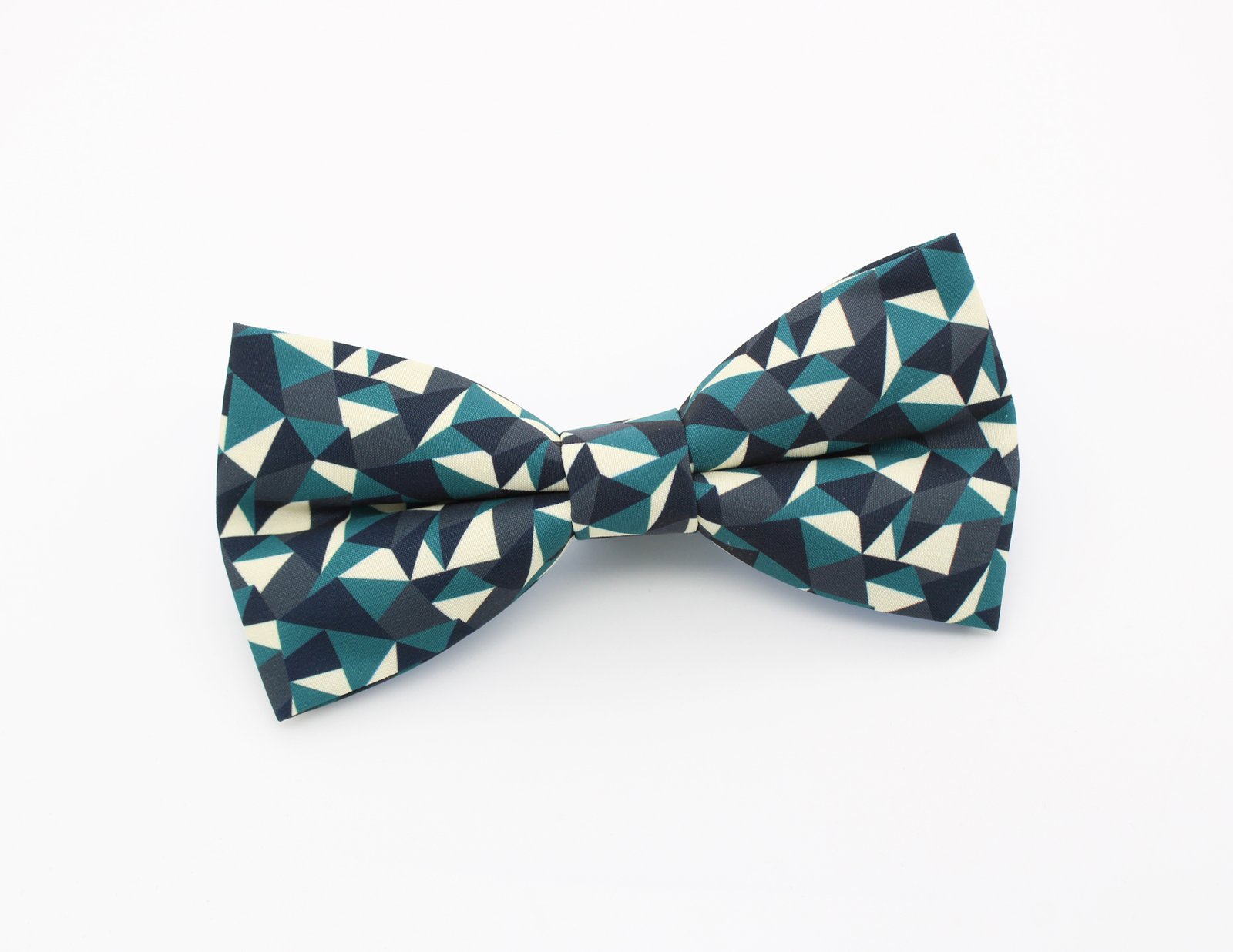 Teal Geometric Bow Tie - Image 2